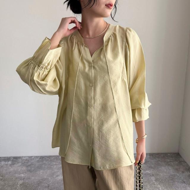 フレディ＆グロスター（FREDY&GLOSTER）/シャイニーシアー2WAYギャザーブラウスの通販は