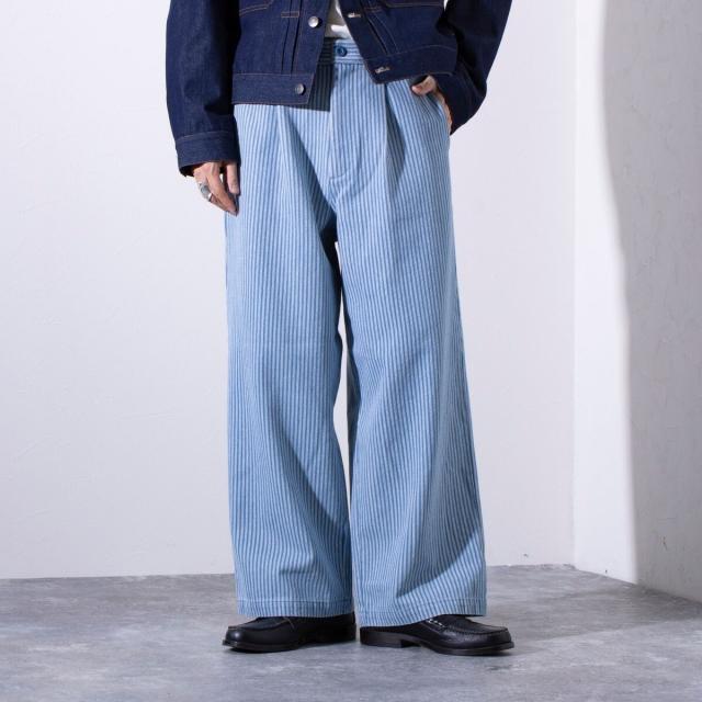 【NEW】フレディ＆グロスター（FREDY&GLOSTER）/【GEVACO/ゲバコ】【セットアップ着用可能】タック入り ストライプワイドパンツの通販は