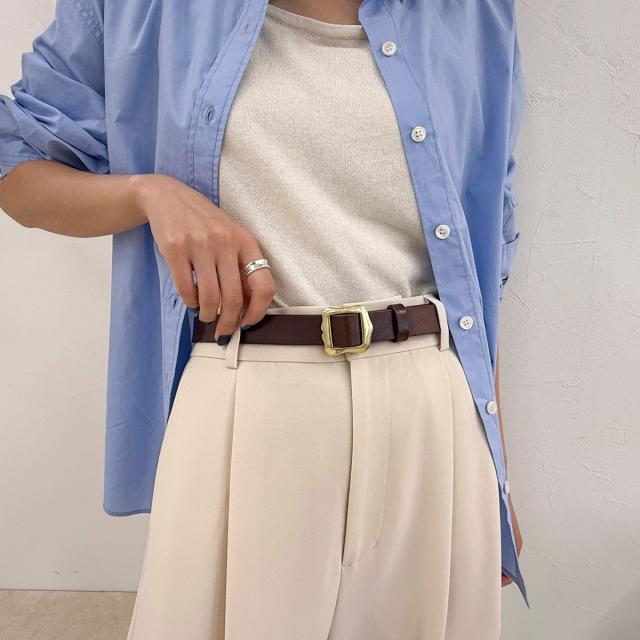 フレディエミュ（fredy emue）/【atelier brugge/アトリエブルージュ】ウェーブバックルフリーアジャストベルト