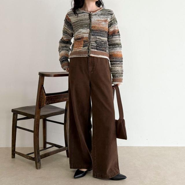 フレディエミュ（fredy emue）/ツイードボーダーカーディガン フレディエミュ（fredy emue）/ツイードボーダーカーディガンの通販は