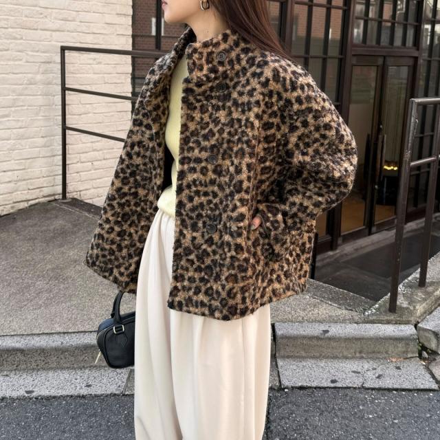 フレディエミュ（fredy emue）/ループシャギースタンドカラーコートの