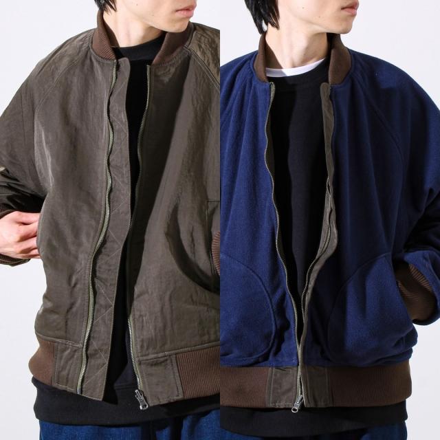 グロスター（GLOSTER）/【ナイロン×フリース】2WAY リバーシブルボンバージャケット MA−1 UNISEX