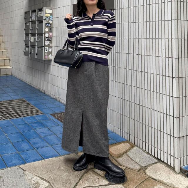 フレディエミュ（fredy emue）/《セットアップ対応》ツィードタイトスカート