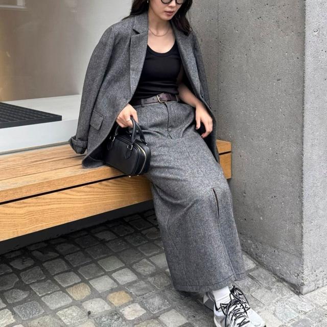 フレディエミュ（fredy emue）/《セットアップ対応》ツィードタイトスカート