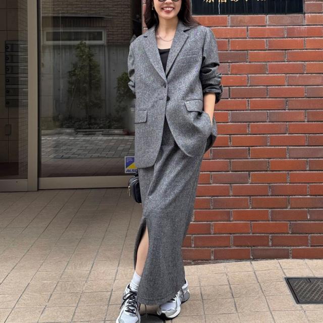 フレディエミュ（fredy emue）/《セットアップ対応》ツィードタイトスカート