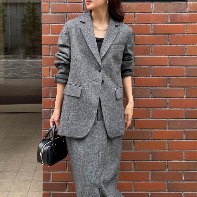 フレディエミュ（fredy emue）/《セットアップ対応》ツィードオーバージャケット