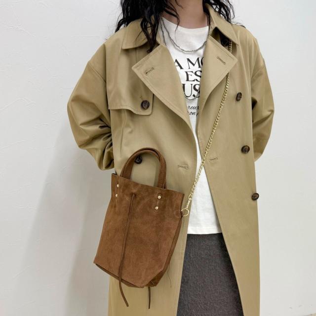 フレディエミュ（fredy emue）/【AULENTTI/オーレンティ】スエードバケツトートチェーンショルダーバッグ