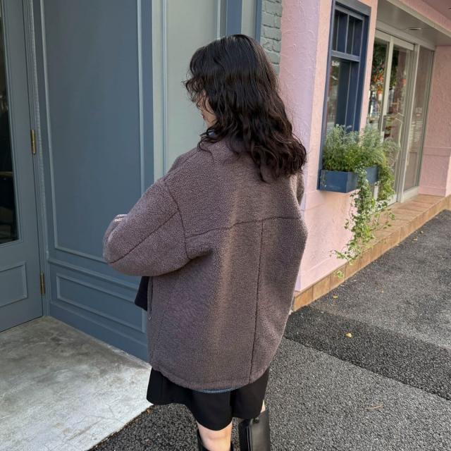 フレディエミュ（fredy emue）/《防風》ボアノーカラーブルゾン