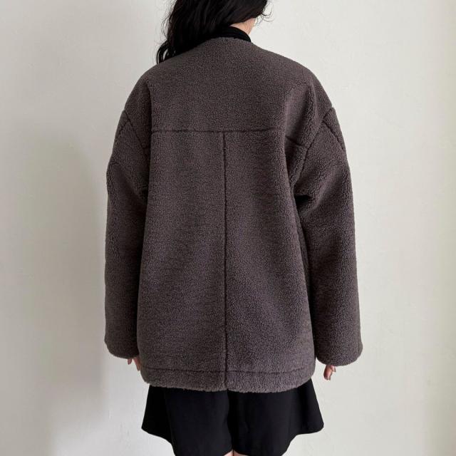 フレディエミュ（fredy emue）/《防風》ボアノーカラーブルゾン