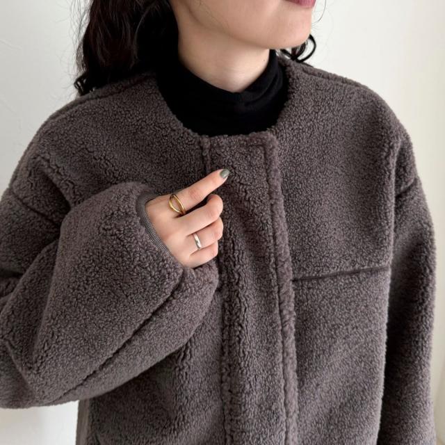 フレディエミュ（fredy emue）/《防風》ボアノーカラーブルゾン