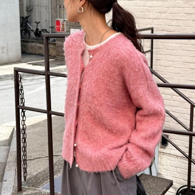 フレディエミュ（fredy emue）/ふわふわ起毛ニットカーディガン