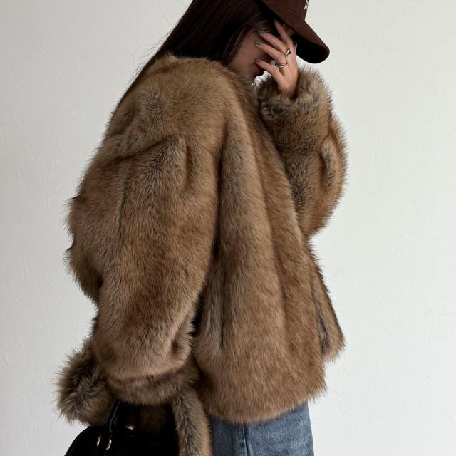 フレディエミュ（fredy emue）/《WEB限定》【HAVELESS/ハブレス】BLAIRマフラ付きファーコート