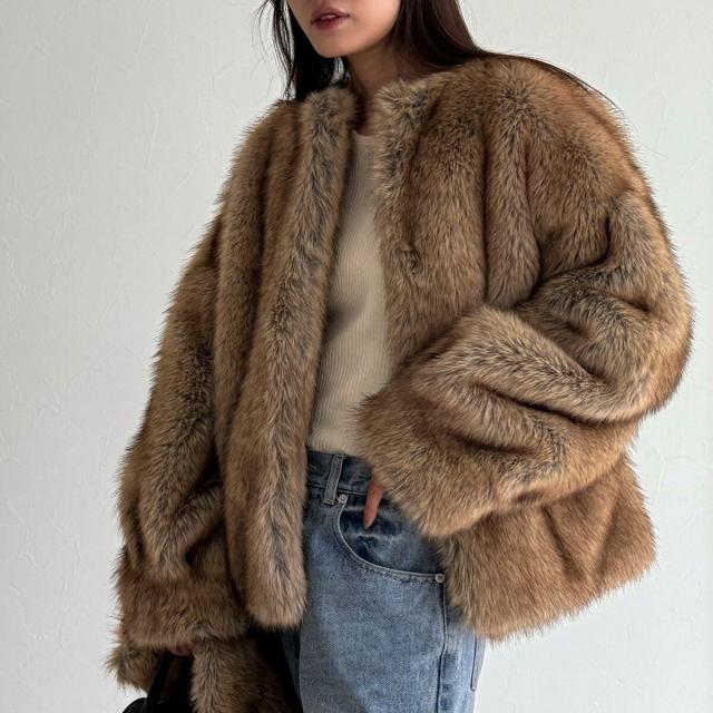 フレディエミュ（fredy emue）/《WEB限定》【HAVELESS/ハブレス】BLAIRマフラ付きファーコート