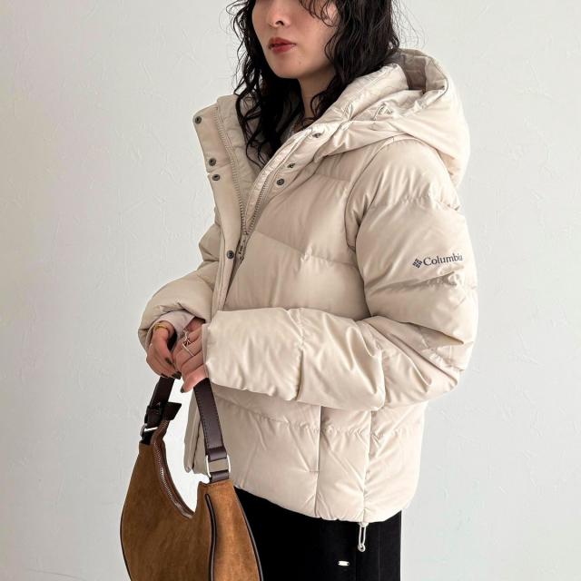 フレディエミュ（fredy emue）/【columbia】アメイズパフフーデッドダウンジャケット