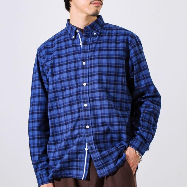 グロスター（GLOSTER）/【ビジカジ対応】ニットテープ ボタンダウンネルシャツ