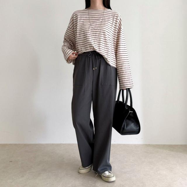 フレディエミュ（fredy emue）/【新色登場】〈接触冷感×UVカット/マルチ機能〉ドライオックスセミワイドイージーパンツ_5