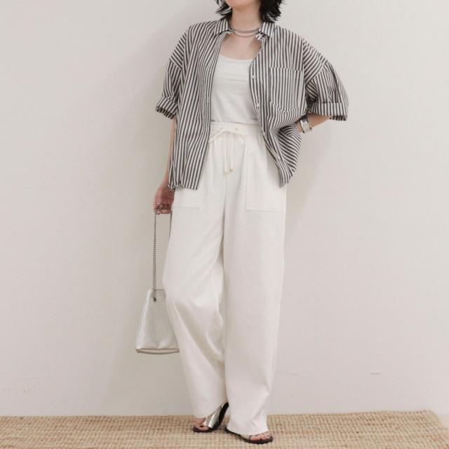 フレディエミュ（fredy emue）/【新色登場】〈接触冷感×UVカット/マルチ機能〉ドライオックスセミワイドイージーパンツ_19