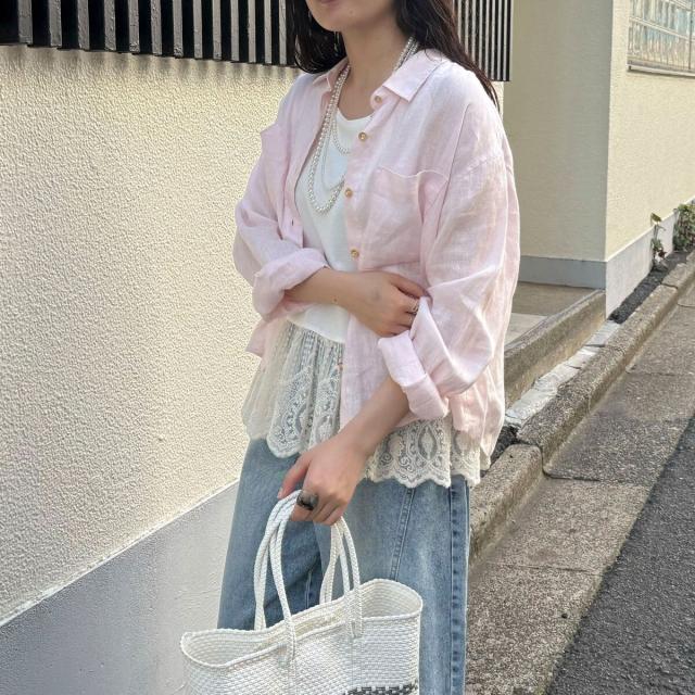 フレディエミュ（fredy emue）/LINEN100 クロップドシャツ 8,303円