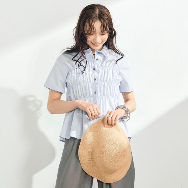 フレディエミュ（fredy emue）/シャーリング半袖シャツ_3