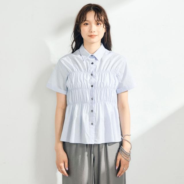 フレディエミュ（fredy emue）/シャーリング半袖シャツ_16