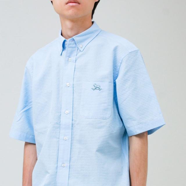 グロスター（GLOSTER）/【フレブル刺繍】スーパーソフトフレブルショートスリーブ ボタンダウンシャツ