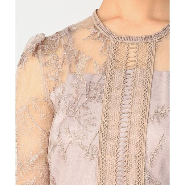 新品未使用♡ドリードール 花柄幾何学模様レースワンピースドレス セミフォーマル ドリードール（Dorry Doll）/花柄幾何学模様レース ミモレ丈