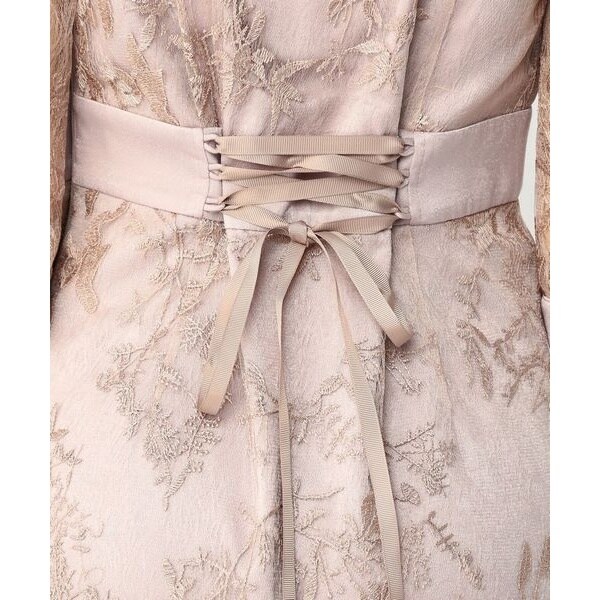 ドリードール（Dorry Doll）/花柄幾何学模様レース ミモレ丈ワンピース