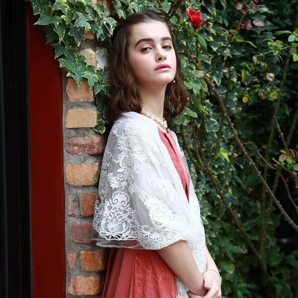 ドリードール（Dorry Doll）/オリジナル刺繍入りシフォンオーガンジー　ビックショール