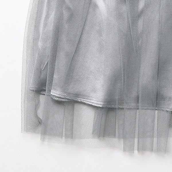 ドリードール（Dorry Doll）/《KIDS　DRESS》模様柄刺繍入りレース切り替えチュールスカート　ワンピースドレス