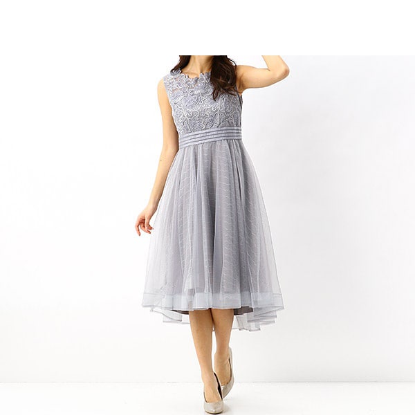 ドリードール（Dorry Doll）/刺繍切り替えチュールスカートフィット