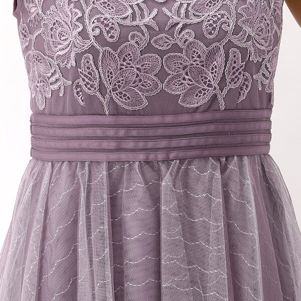 ドリードール（Dorry Doll）/刺繍切り替えチュールスカートフィット