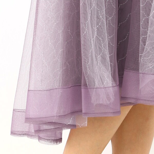 ドリードール（Dorry Doll）/刺繍切り替えチュールスカートフィット