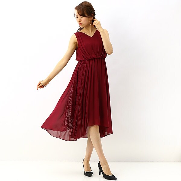 ドリードール（Dorry Doll）/レース＆プリーツ切り替えシフォン