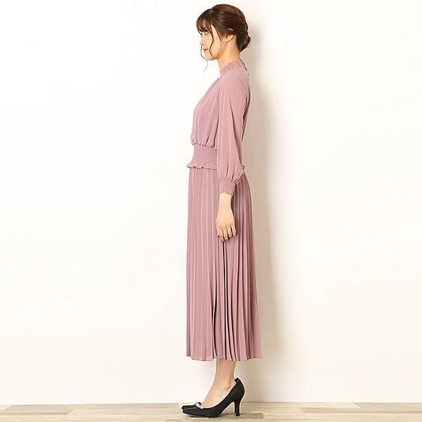 リュクス ブリュレ（Luxe brille）/袖口リブ編みニット ハイカラー