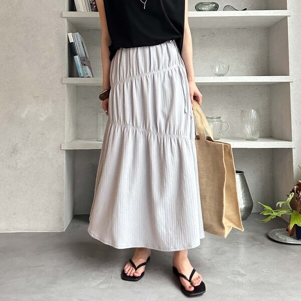 ドゥ アルシーヴ（Doux archives）/シャーリングロングスカートの通販は