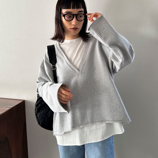 ドゥ アルシーヴ（Doux archives）/ＵＳコットンロンＴｅｅレイヤードスウェット 7,920円