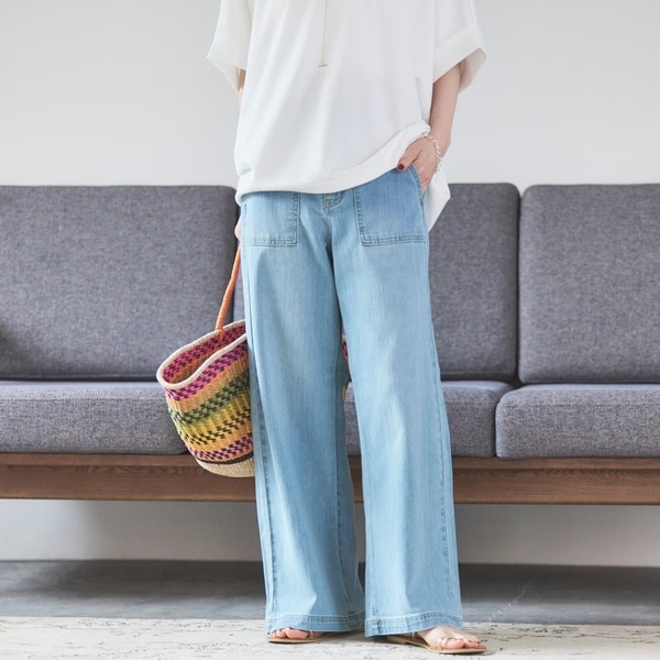 ドゥ アルシーヴ（Doux archives）/ワイドベイカーデニムパンツ