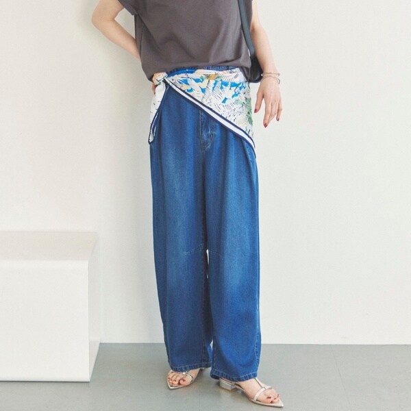 ドゥ アルシーヴ（Doux archives）/’ソフトデニムワイドタックパンツ’