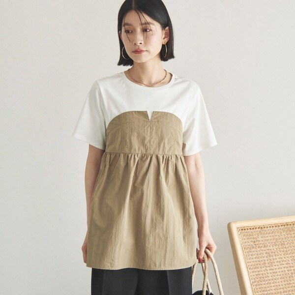 ドゥ アルシーヴ（Doux archives）/カットドッキングペプラムトップス