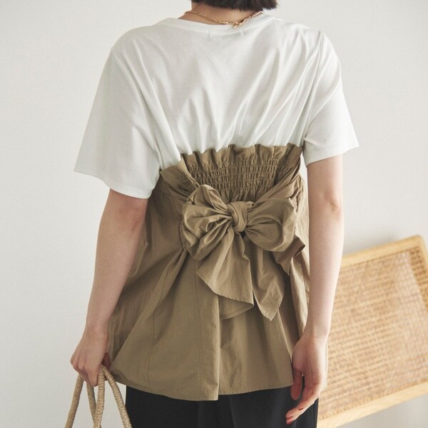 ドゥ アルシーヴ（Doux archives）/カットドッキングペプラムトップス