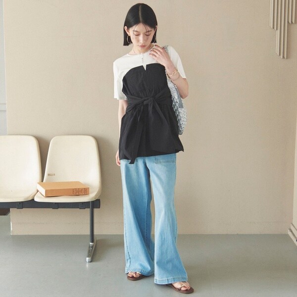 ドゥ アルシーヴ（Doux archives）/カットドッキングペプラムトップス