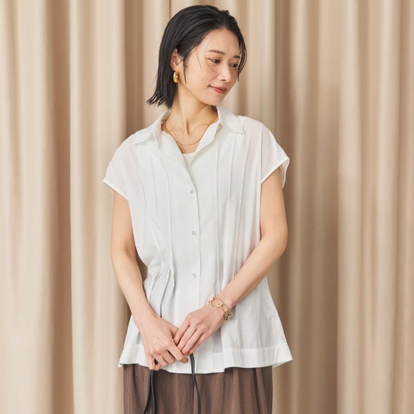 ドゥ アルシーヴ（Doux archives）/ピンタックフレンチブラウス