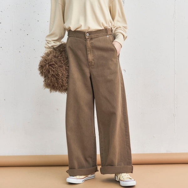 ドゥ アルシーヴ（Doux archives）/サイドベルトワイドパンツ