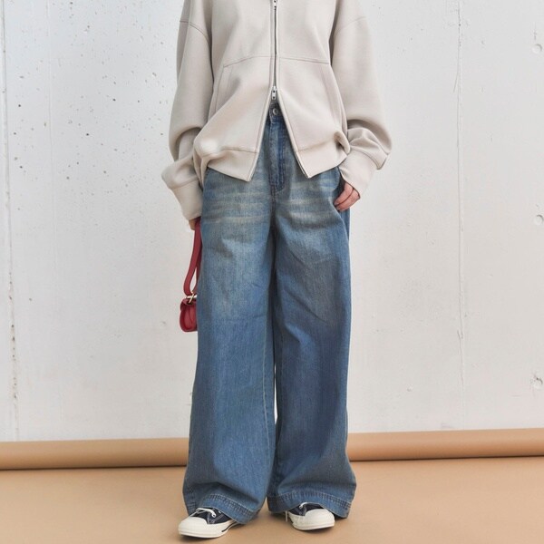 Doux arcives サイドポケットワイドパンツ サイドベルトワイドパンツ