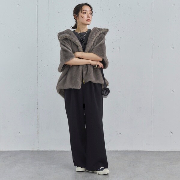 ドゥ アルシーヴ（Doux archives）/ミンクファーライクフーディーベスト