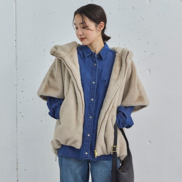 ドゥ アルシーヴ（Doux archives）/ミンクファーライクフーディー