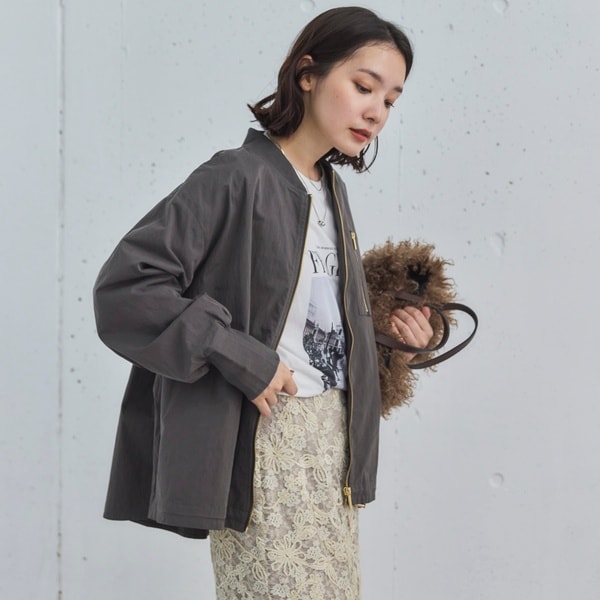 ドゥ アルシーヴ（Doux archives）/バックギャザーミドルMA−1 ブルゾン