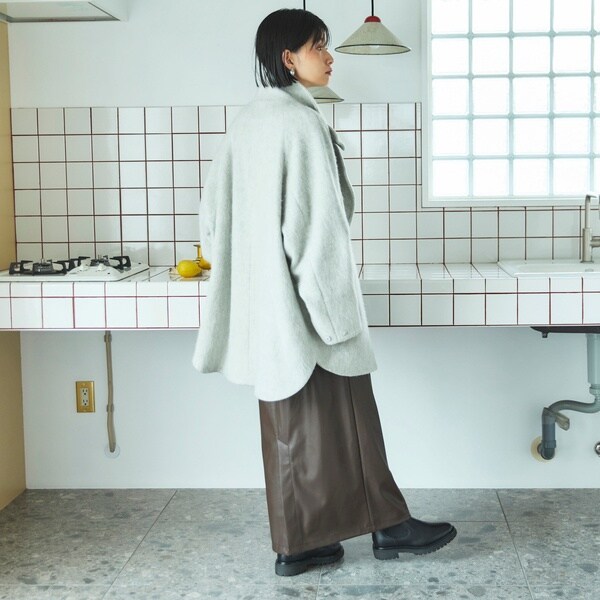 NEW】ドゥ アルシーヴ（Doux archives）/シャギースタンドオーバーコート