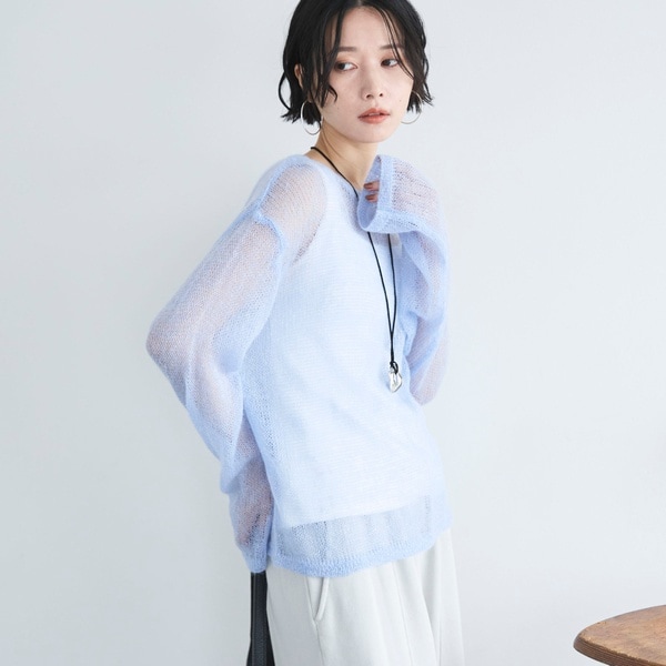 ドゥ アルシーヴ（Doux archives）/シアーモヘアニットプルオーバー