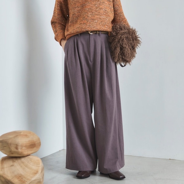 ドゥ アルシーヴ（Doux archives）/３タックワイドパンツ